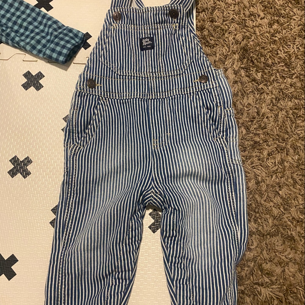 Baby stripped overalls